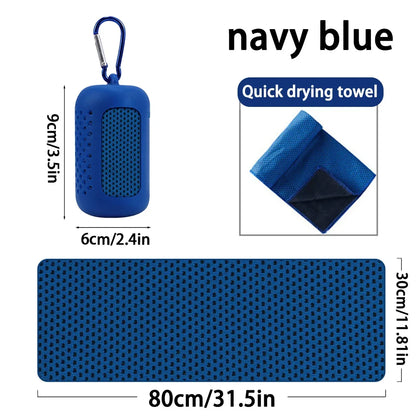 Cooling Towel Breathable Chilly Towel Sports Towel With Storage Box Yoga Towel Gym Towel for Indoor & Outdoor Activities