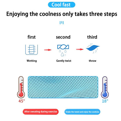 Cooling Towel Breathable Chilly Towel Sports Towel With Storage Box Yoga Towel Gym Towel for Indoor & Outdoor Activities