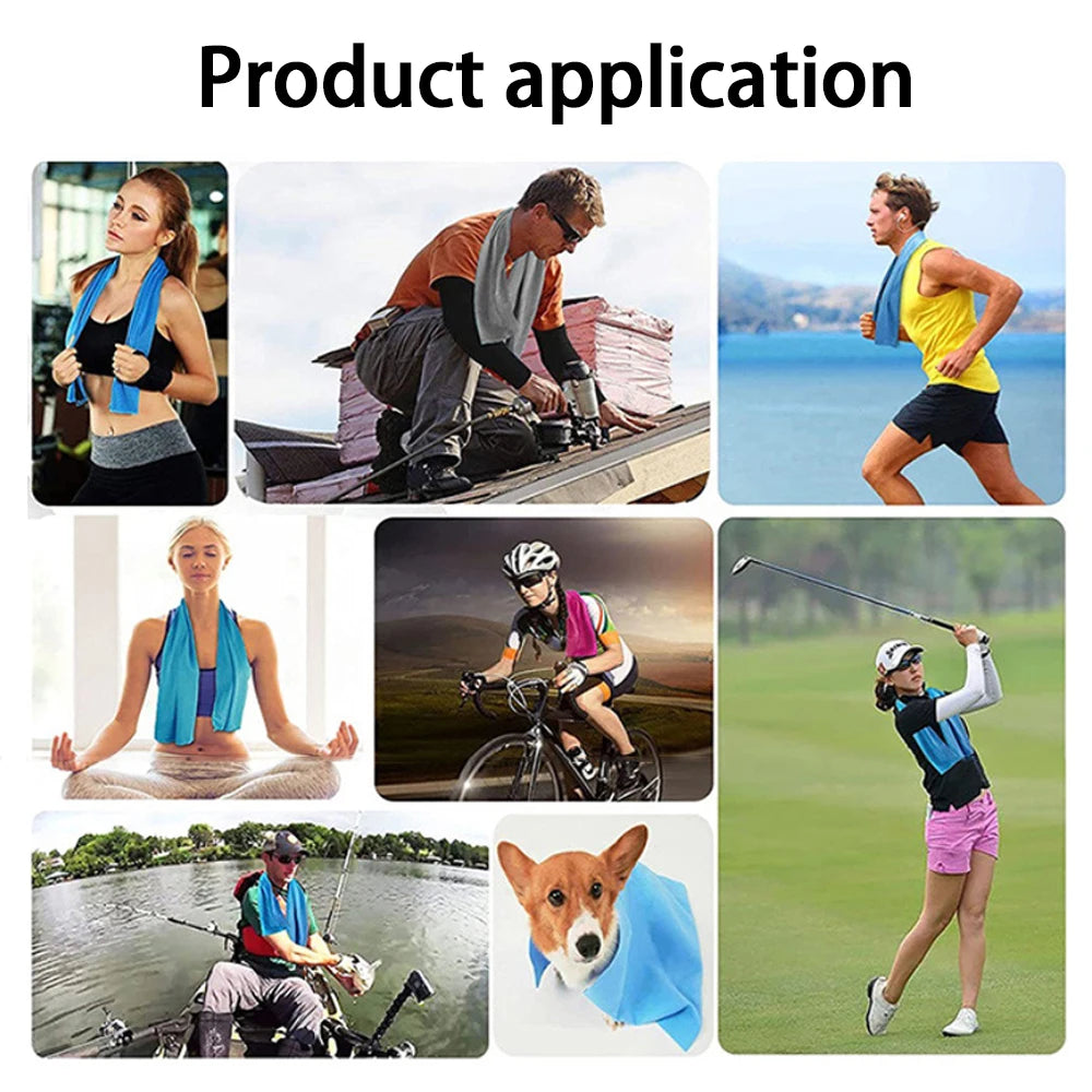 Cooling Towel Breathable Chilly Towel Sports Towel With Storage Box Yoga Towel Gym Towel for Indoor & Outdoor Activities