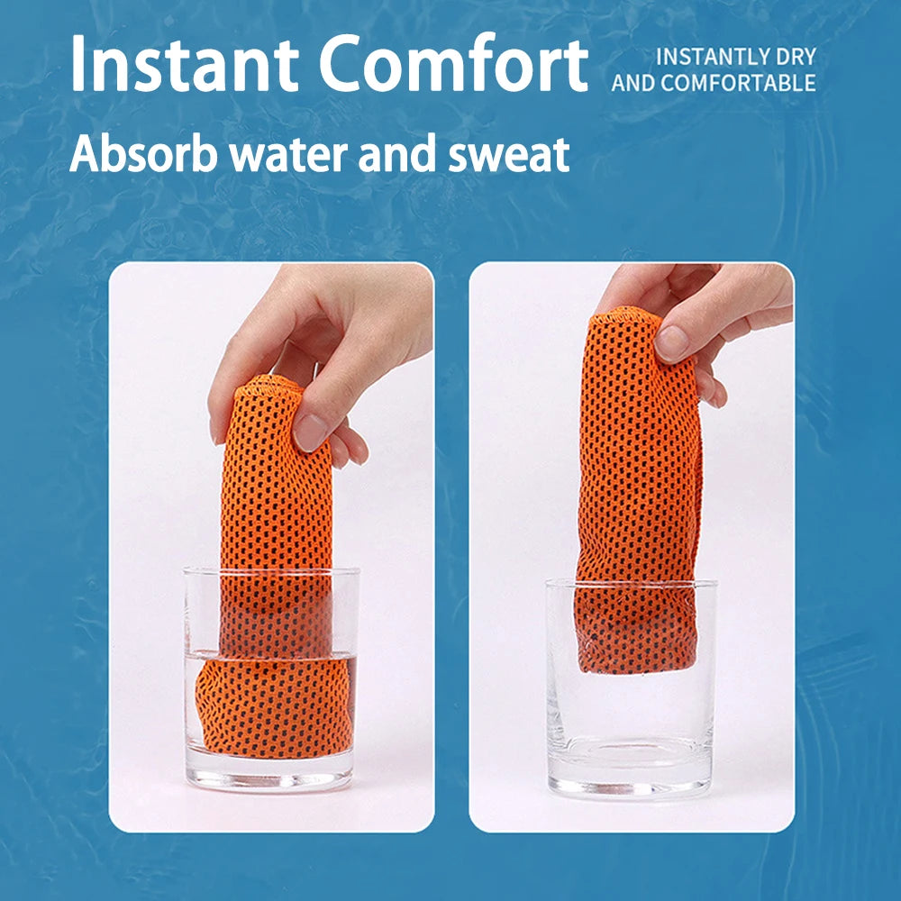 Cooling Towel Breathable Chilly Towel Sports Towel With Storage Box Yoga Towel Gym Towel for Indoor & Outdoor Activities